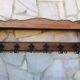 Old wooden wall coats door with six floors