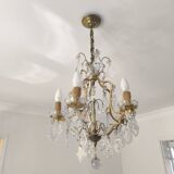 Bronze chandelier with tassels