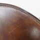 Set of 2 club chairs/armchairs in dark cognac leather