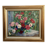 Oil painting on canvas signed dimensions: height -50cm-width -58cm-
