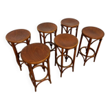 Set of 6 Thonet bar stools