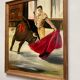 Oil on panel matador bullfighter and bull