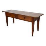 Table d'appoint ancienne en bois fruitier de style rustique français, XIXe siècle