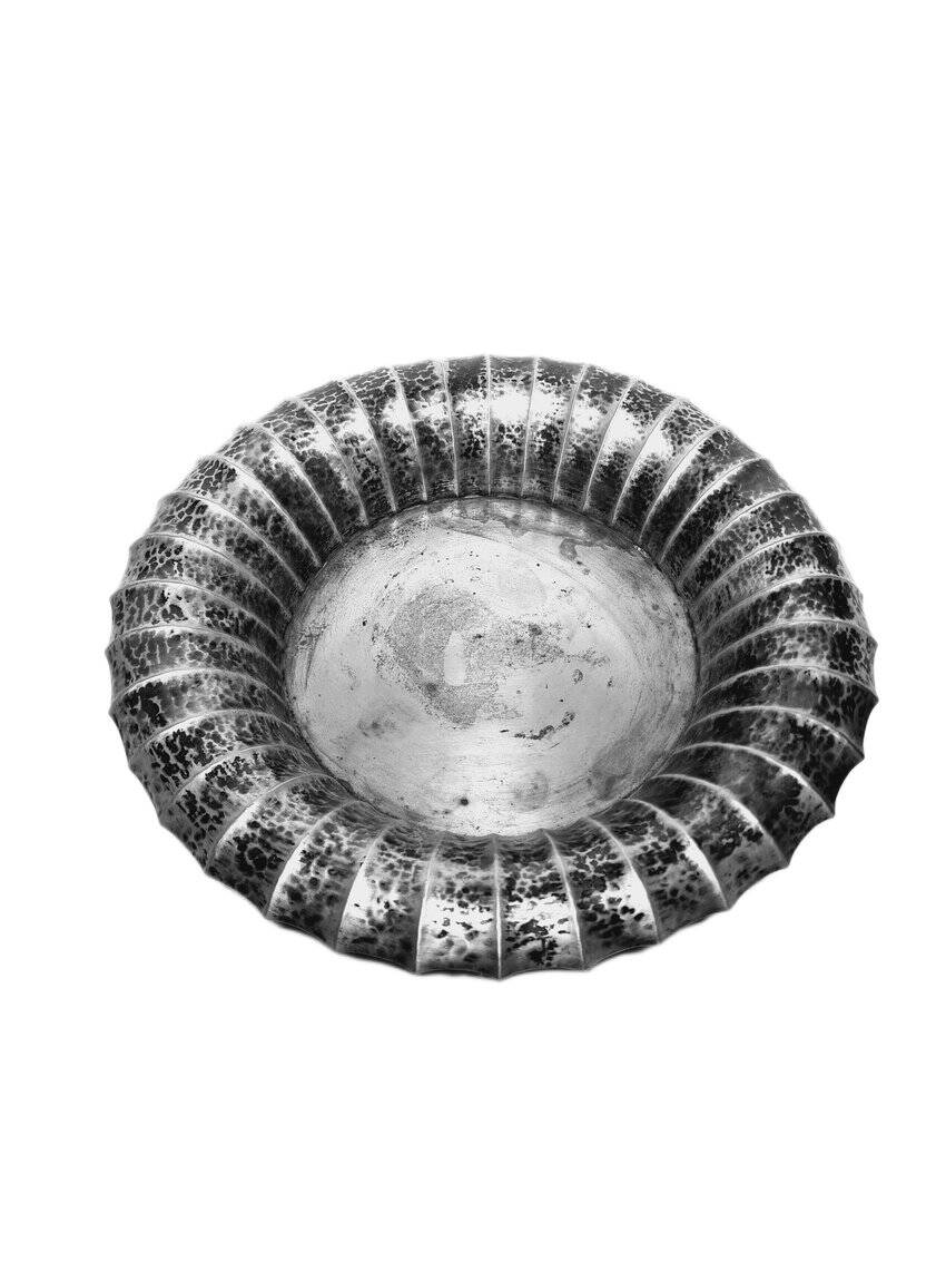 Unique Art Deco Futurist Polish Silver Fruit Bowl from Czaplicki, 1930s