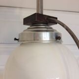 Art Deco aluminium and globe ceiling light