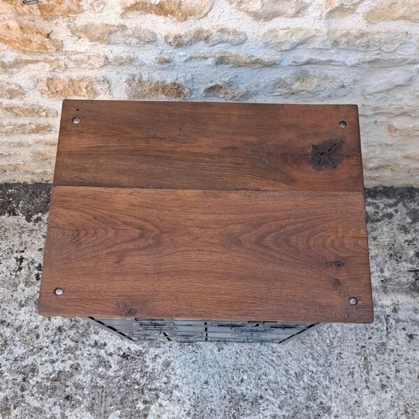 Meuble militaire à tiroirs métallique