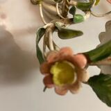 Florentine Tole Flower Sconces, Set of 2