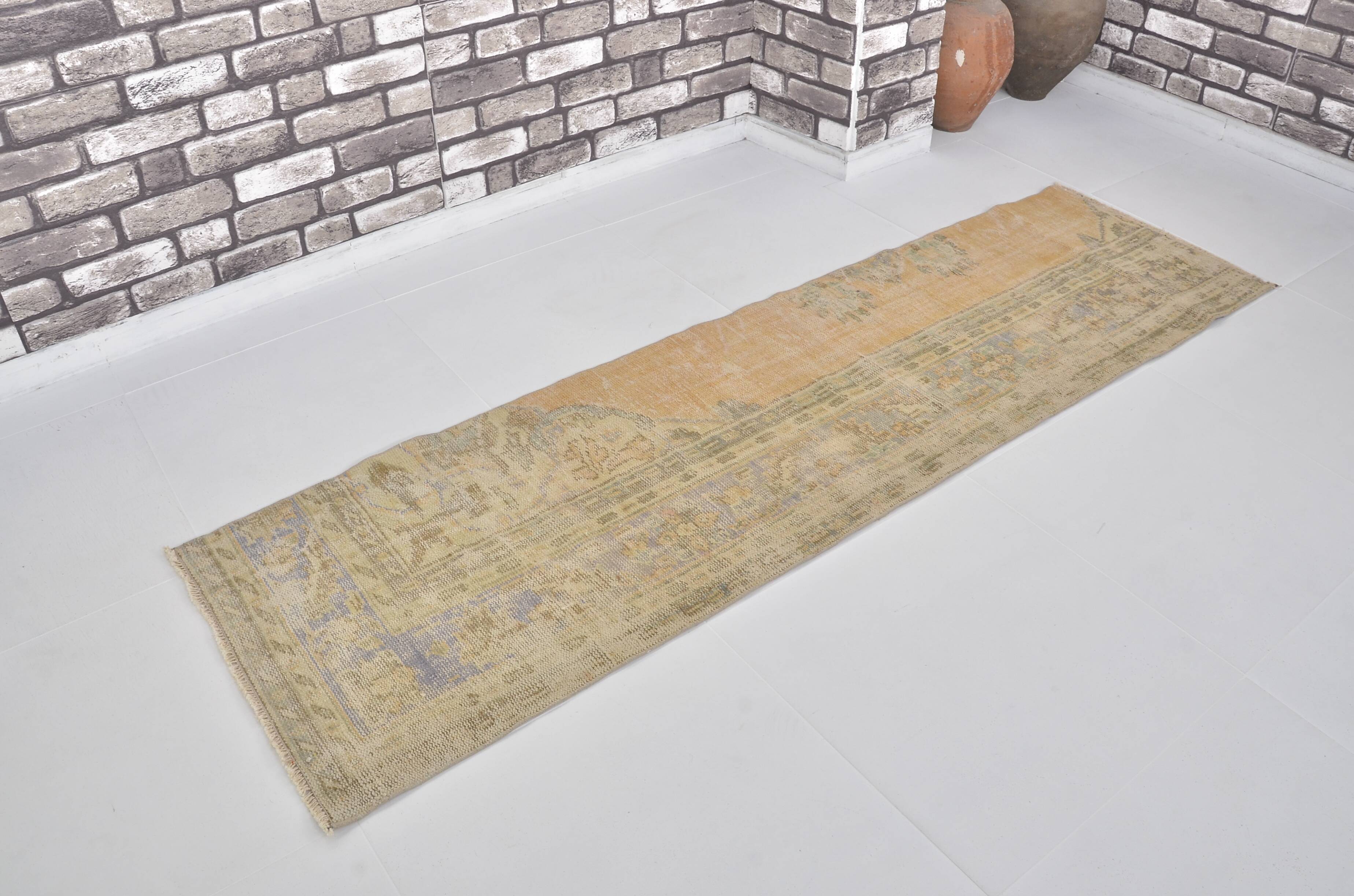Vintage Bige Kitchen Runner Rug sku 1842