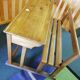 School desk in solid oak, 2 places