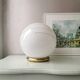 Lampe globe vintage en verre 1980