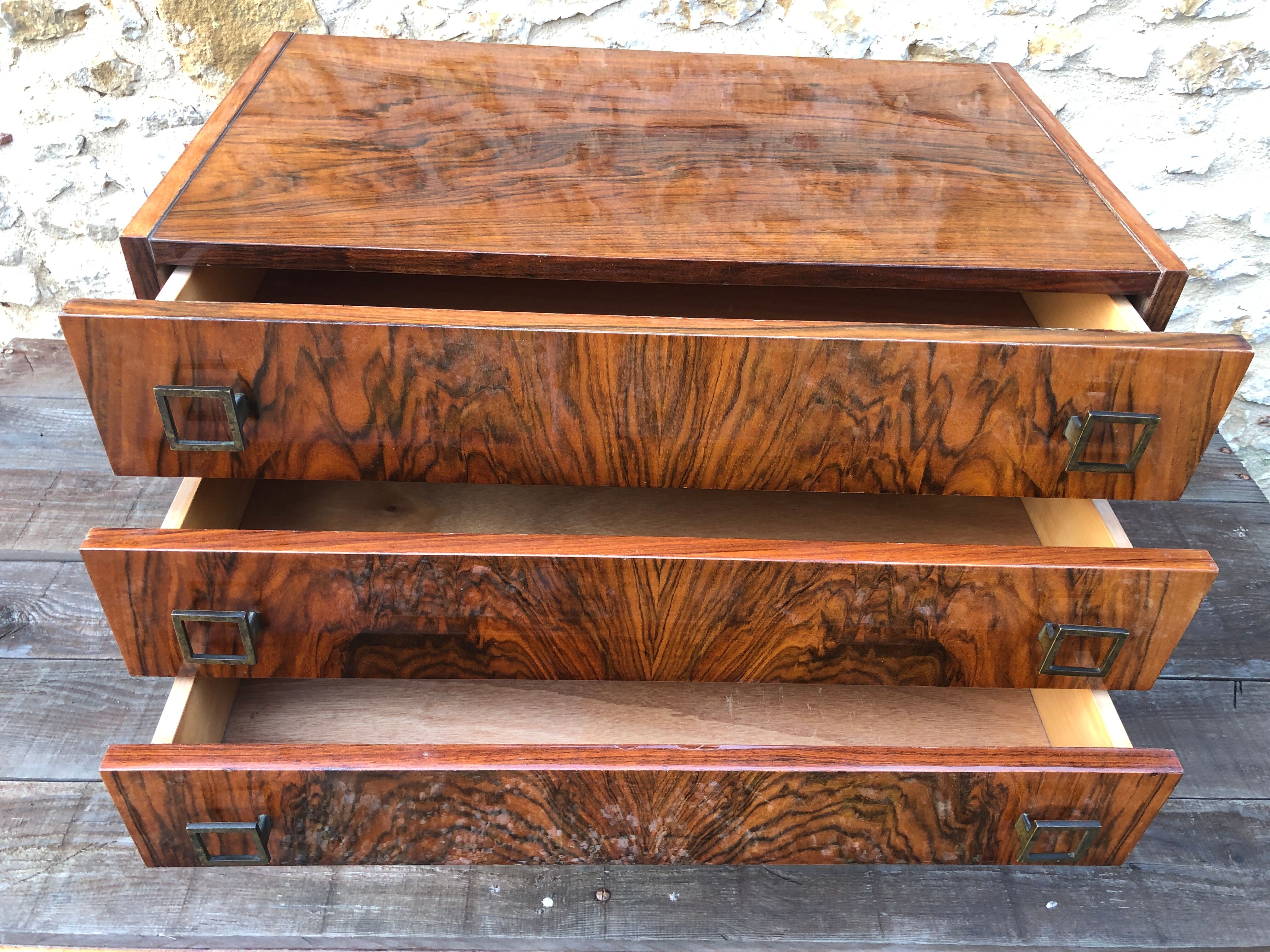 Vintage dresser with three rosewood drawers circa 70