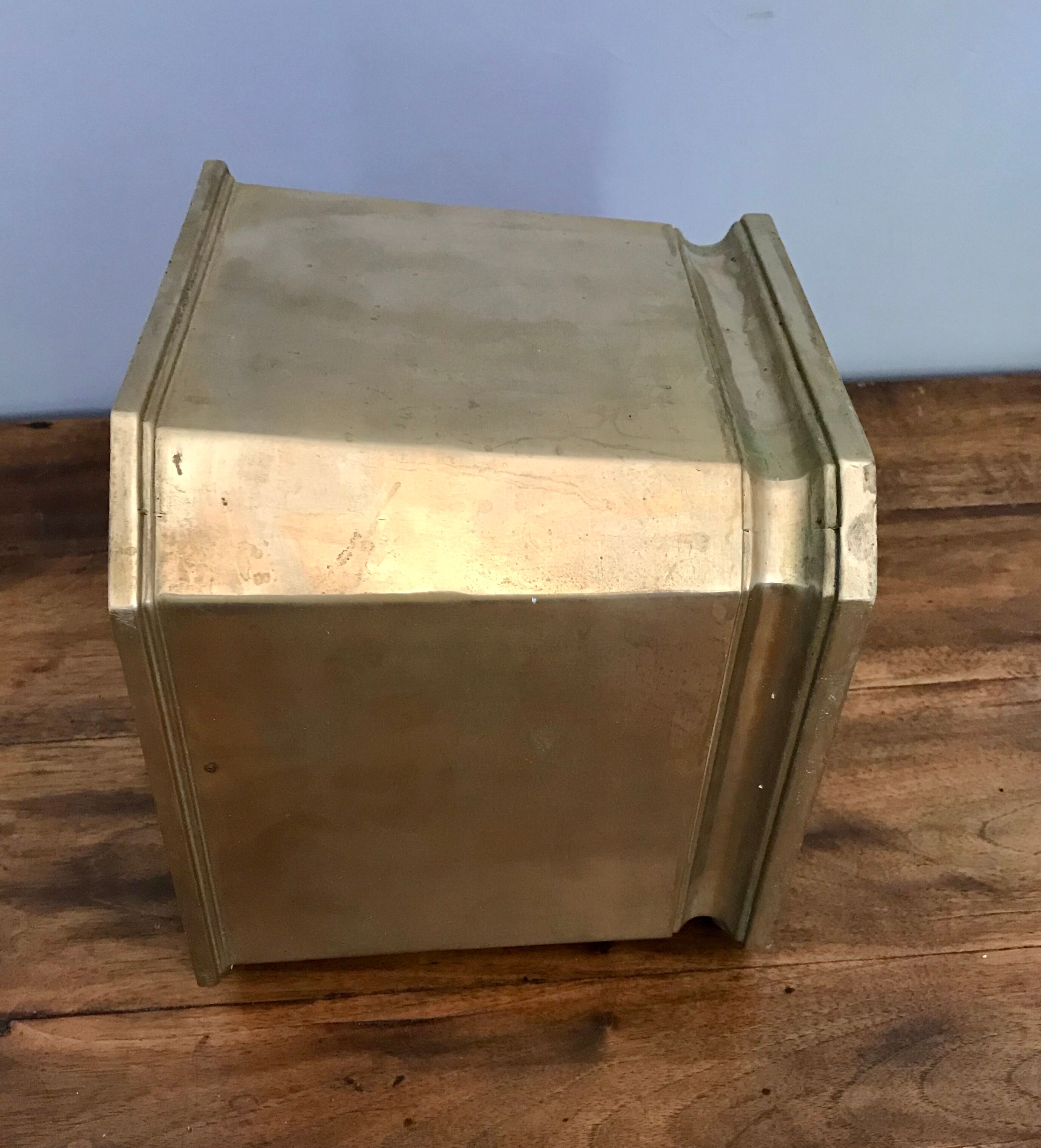 Massive brass pot cover