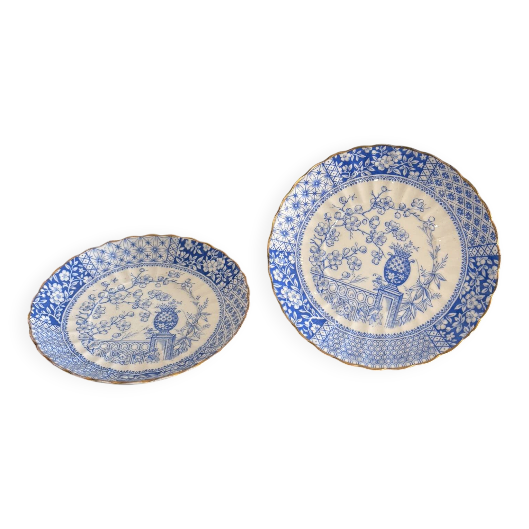 Dessert Plates Mikado William Alsager Adderley 19th Century Japan Pineapple English