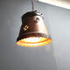 Brutalist copper pendant light, 1970s