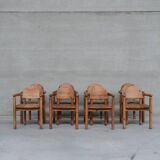 Pine Mid-Century Arm Dining Chairs attr. to Rainer Daumiller (8)