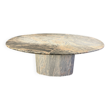 Vintage oval granite dining table, 1970s