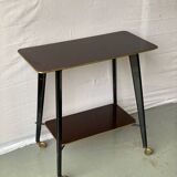 Vintage rosewood serving table on wheels from the 60s
