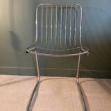 Chromed metal chair,