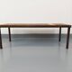 Vintage rectangular coffee table by Jean Jaffeux in steel and ceramic from the 60s