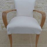 Fauteuil bridge chic année 50 totalement restauré et relooké