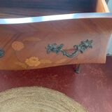 Louis XV chest of drawers with pink marble