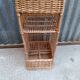 Vintage wicker bar basket bottle holder