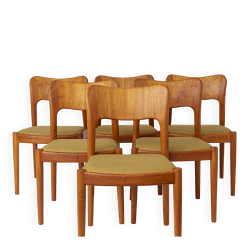 Set of 6 Niels Koefoed “Ole” Dining Chairs, Danish Mid Century Teak Chairs
