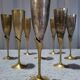 Set of 12 Authentic Antique Vintage Champagne Flutes