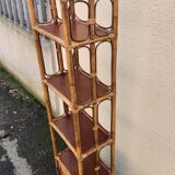 Rattan shelf from the 1960s-1970s.