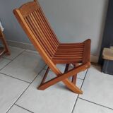 Vintage folding teak children's chair