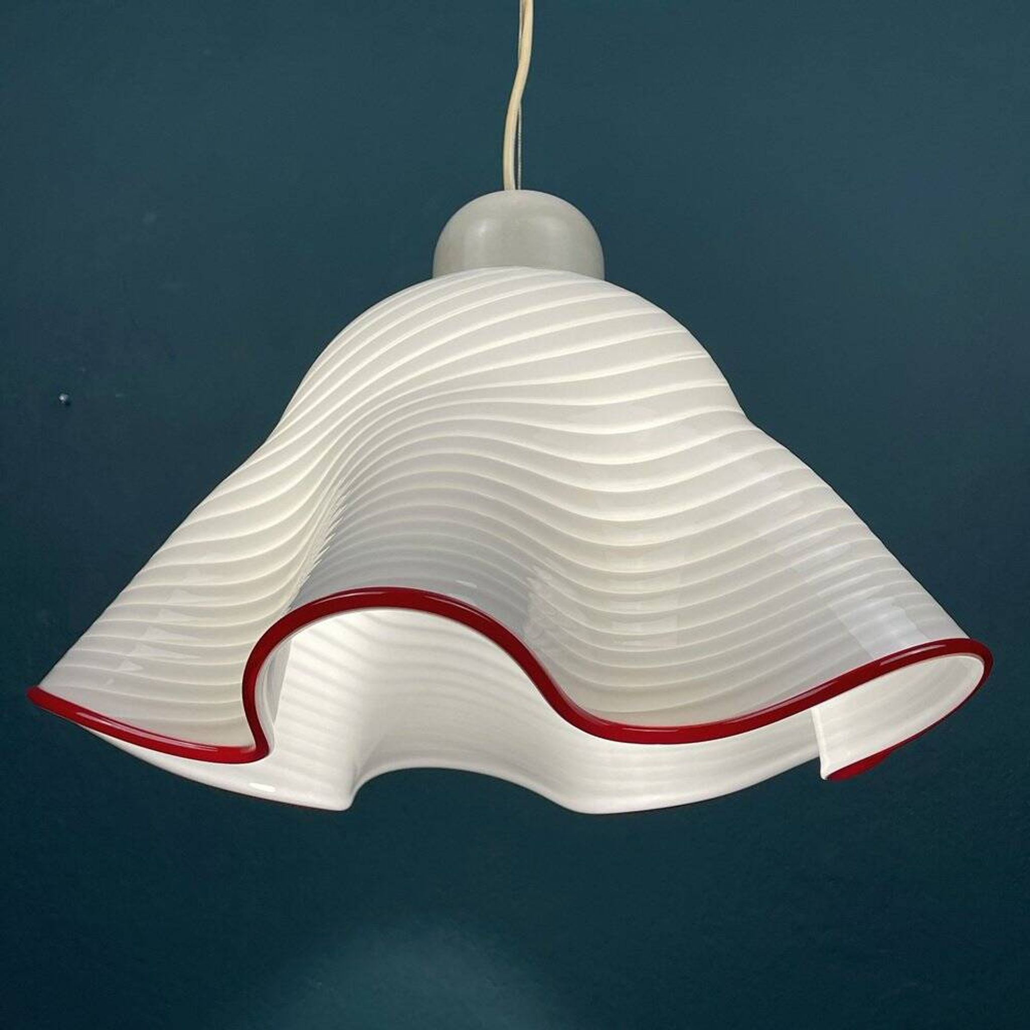 Murano glass Fazzoletto pendant, Italy, 1970s