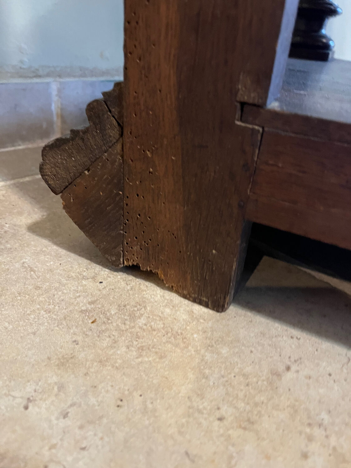 Console or turned wooden service table