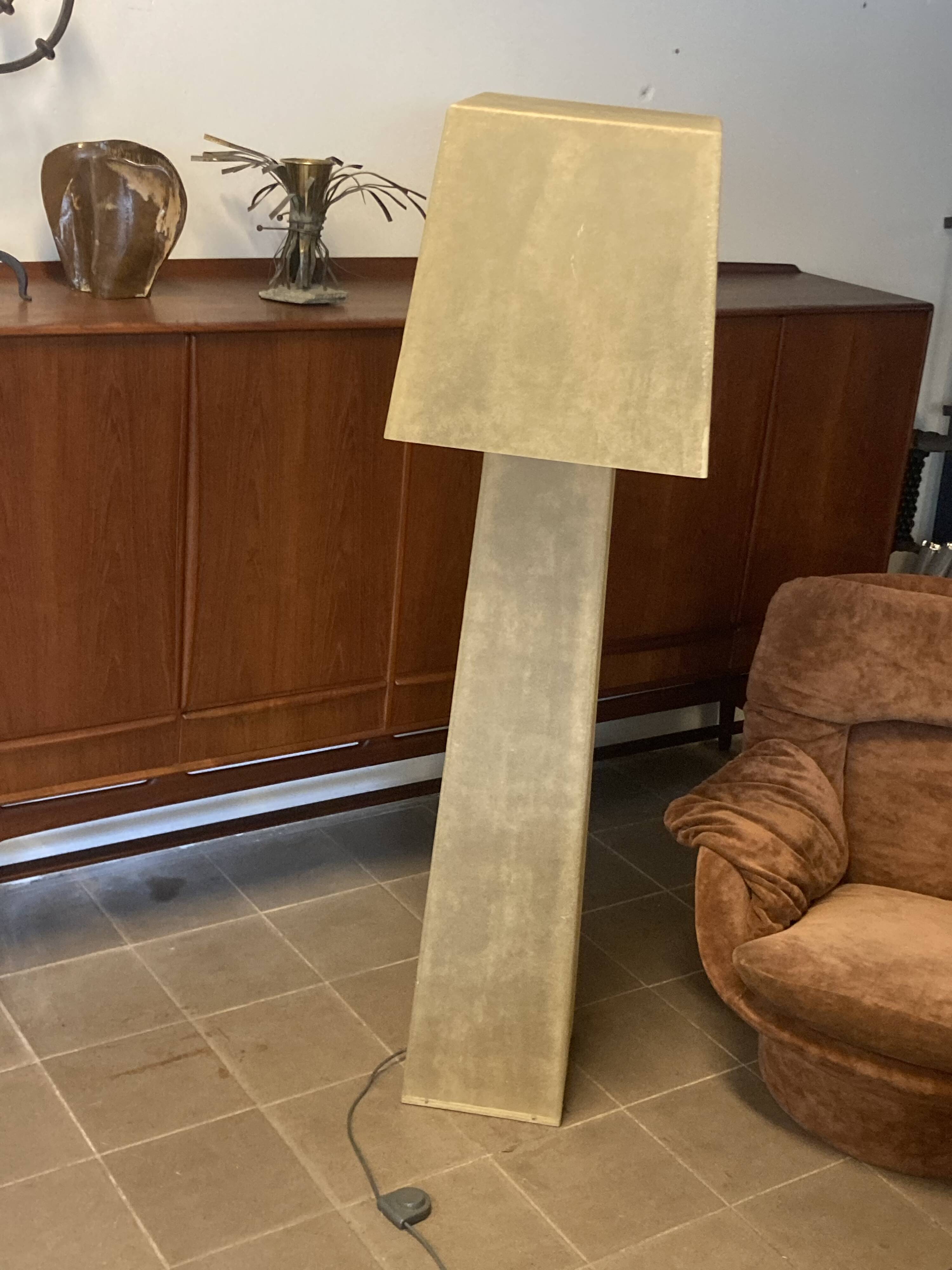 Large Decorative Fiberglass Floor Lamp 1980s