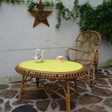 Sun rattan coffee table