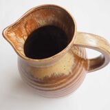 Turned stoneware pitcher