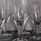 Six XXL blown glass stemmed glasses