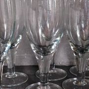 Six verres à pieds en verre soufflé XXL