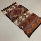 Vintage Turkish Mini Kilim 110x65 cm Shabby Small Kelim Rug Brown Beige Red