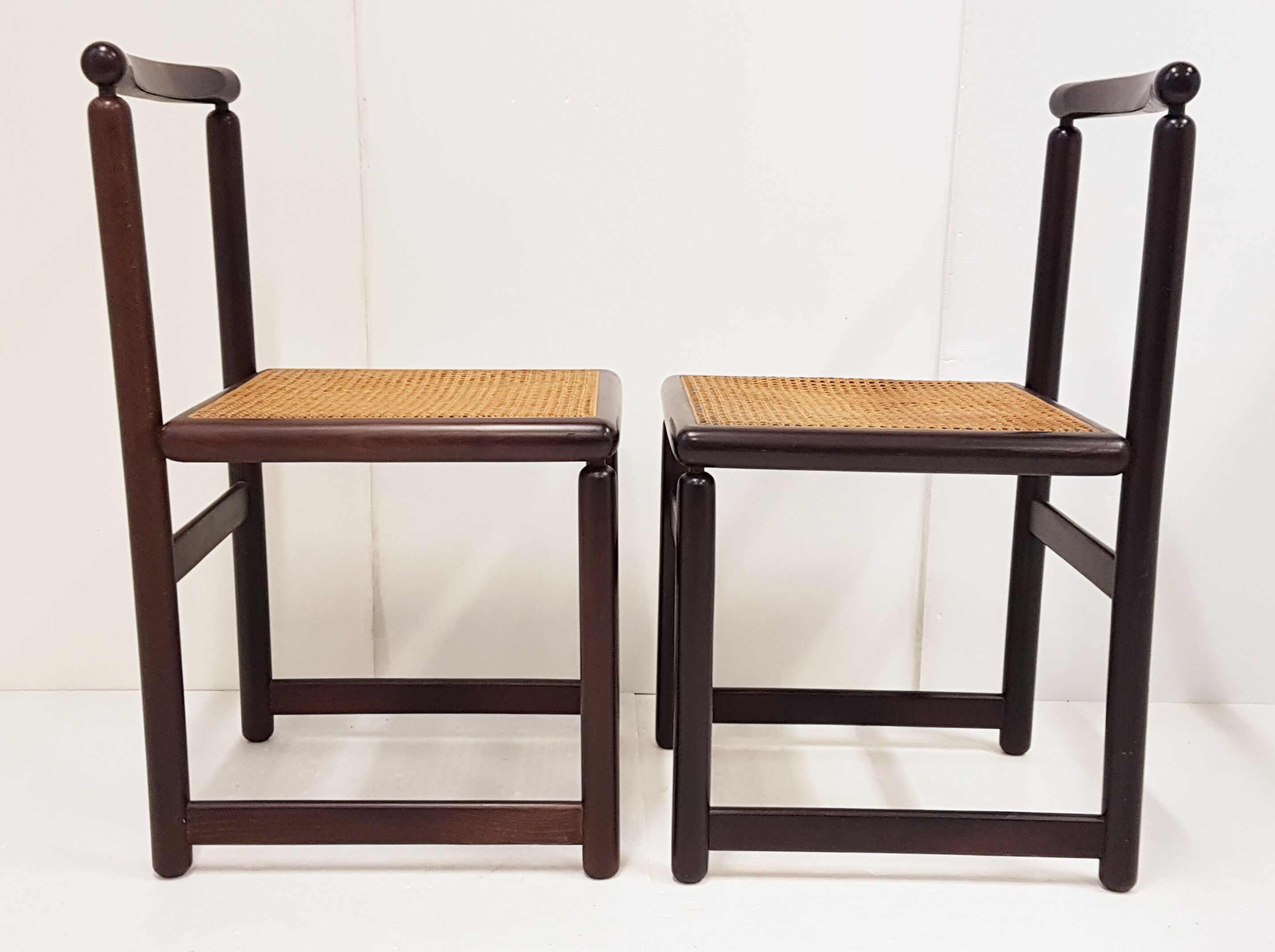 Set of 6 chairs 1970 vintage caning