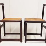 Set of 6 chairs 1970 vintage caning
