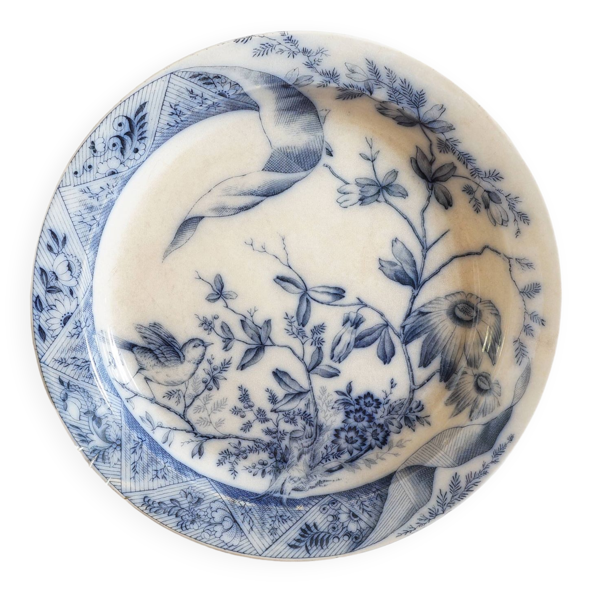 Old iron earth type dish 19th century