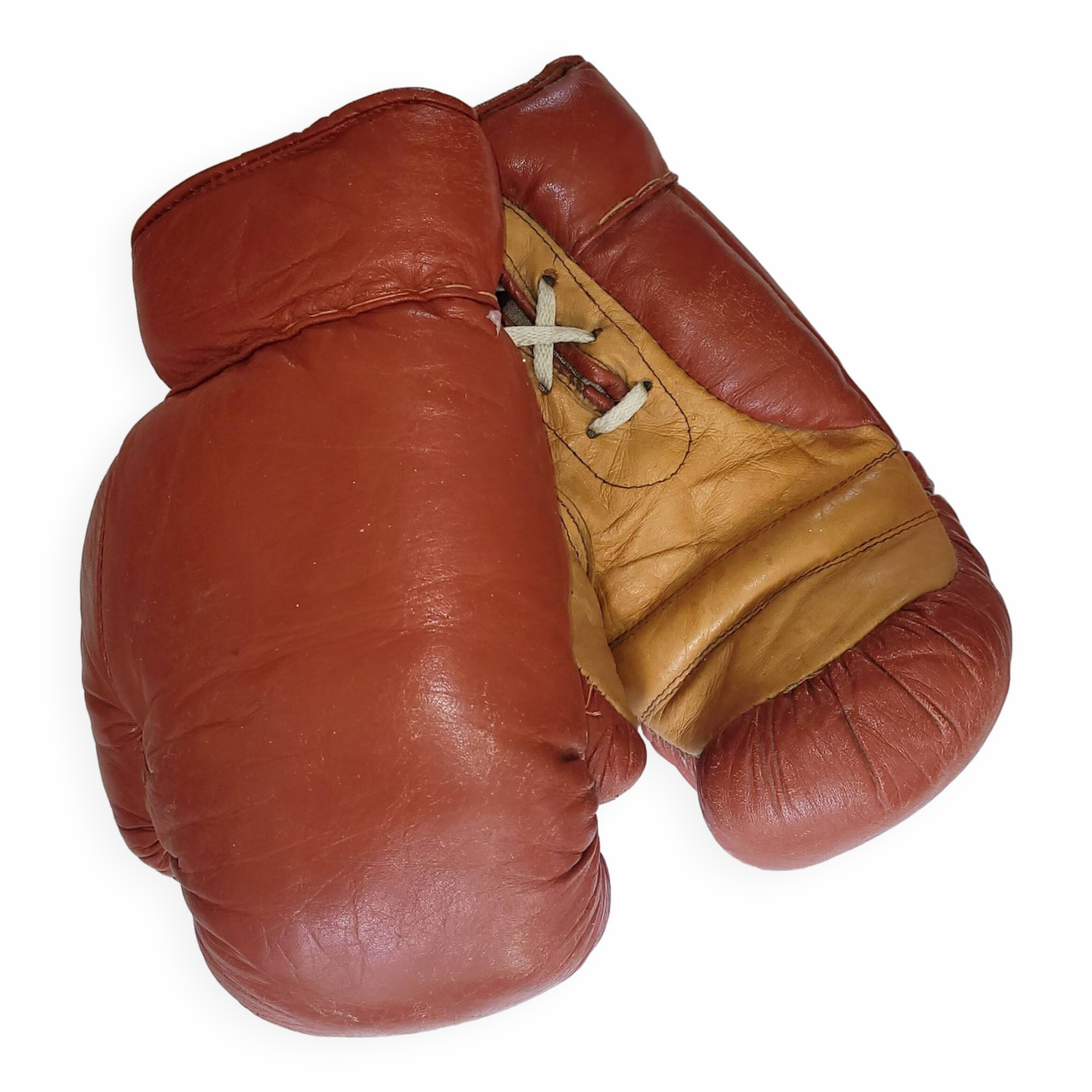 gants de boxe cuir - vintage