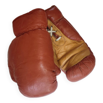 leather boxing gloves - vintage