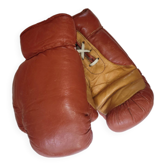 gants de boxe cuir - vintage