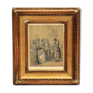 « L’Aumône », crayon et