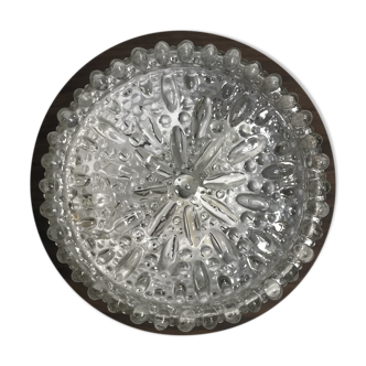 Plafonnier rond verre moulé