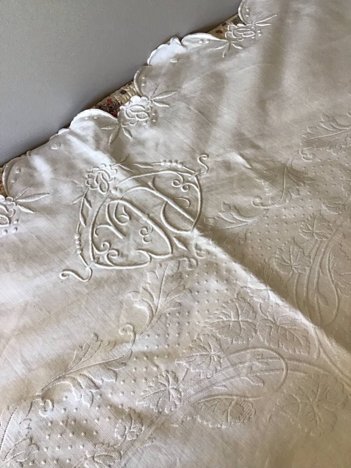 White cotton bedspread