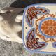 Camel side table in ceramic