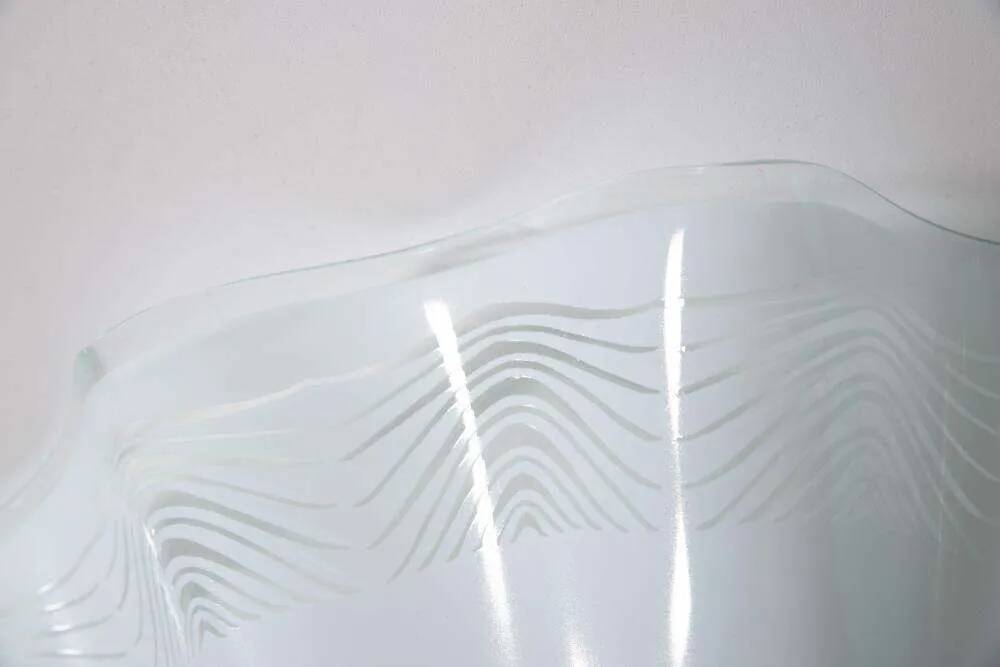Vintage 1970s glass space ceiling lamp.