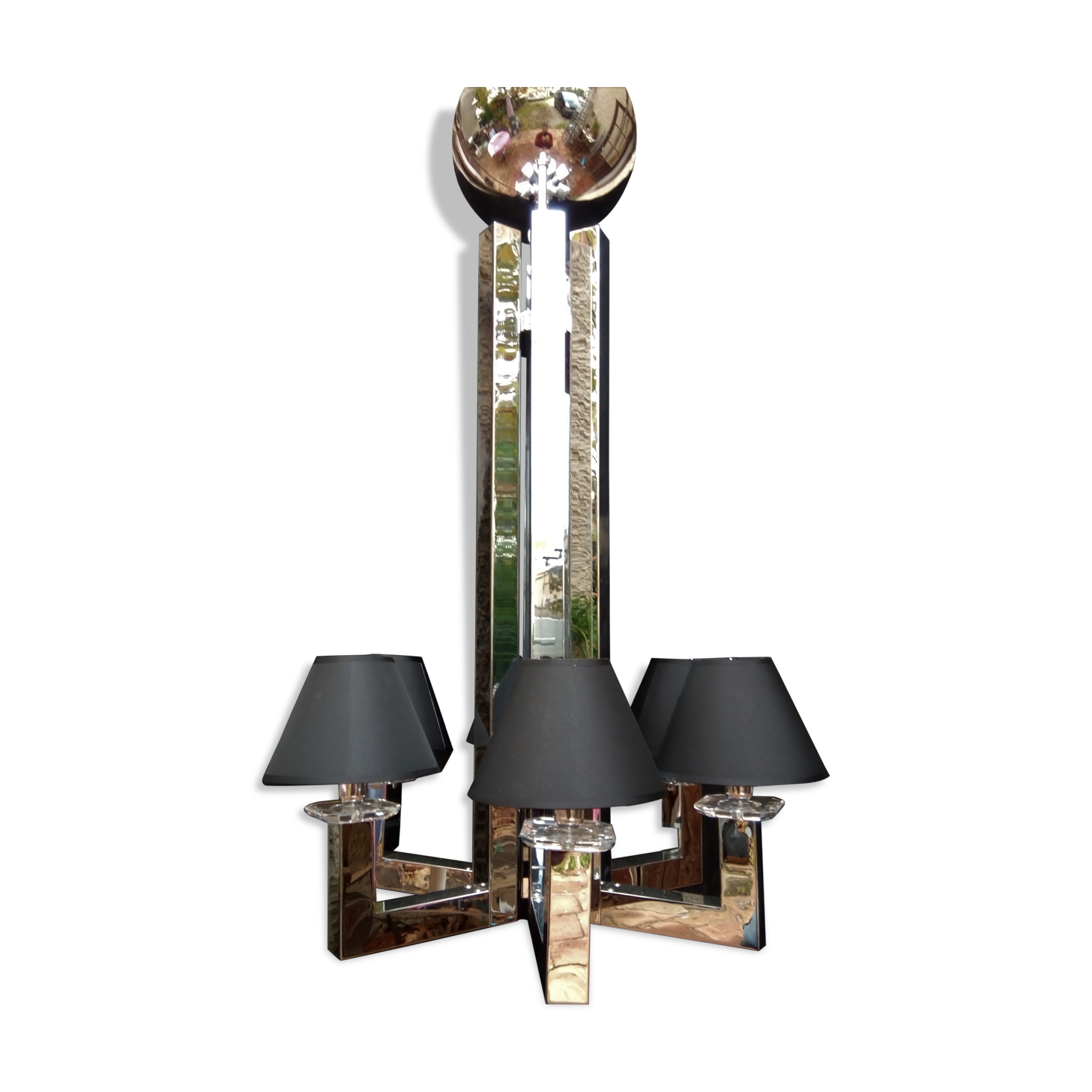 Chrome metal chandelier 70/80